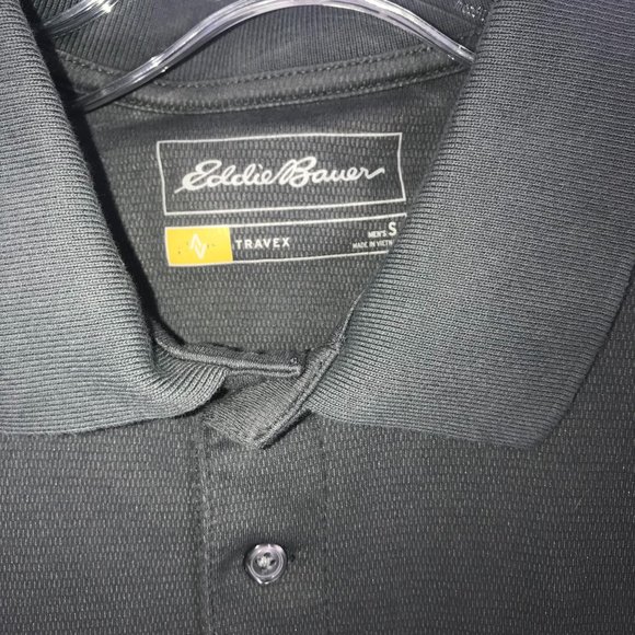 MENS EDDIE BAUER GRAY SHORT SLEEVE POLO - Picture 4 of 5